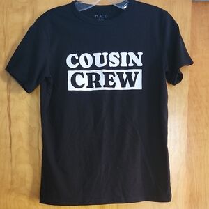 Place Black and White Cousin Crew Tee